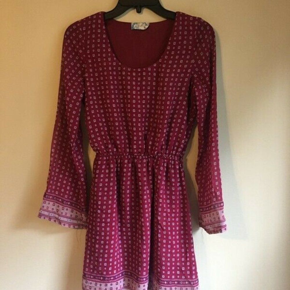 J gee burgundy dress Small